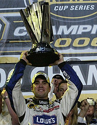 Jimmie Johnson started the season with a victory at Daytona and finished it by lifting the Cup.