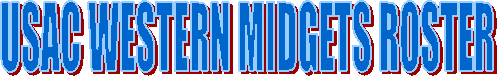 USAC WESTERN MIDGETS ROSTER